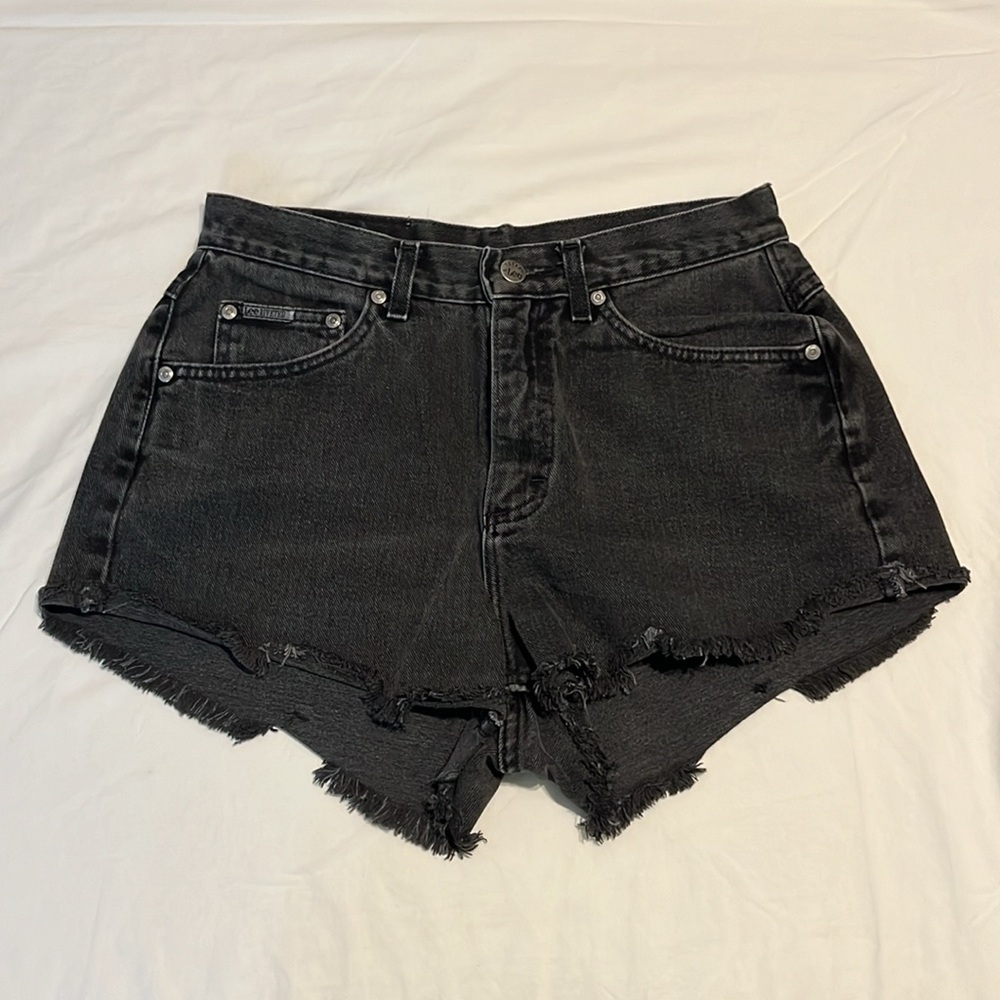 Lee black denim shorts